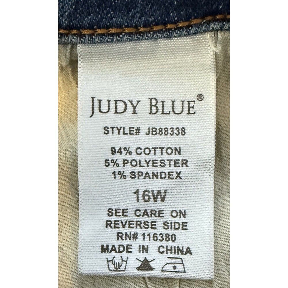 Judy Blue Jeans Womens 16W Skinny Fit Stretch High Rise Medium Wash Plus Size - Picture 9 of 10